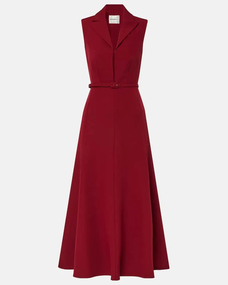 Roland Mouret Midikleid aus Crêpe Rot