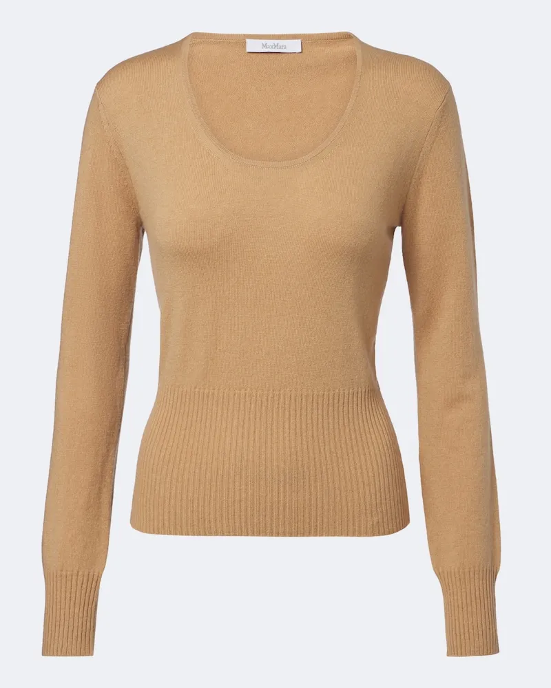 Max Mara Pullover aus Wolle und Kaschmir Beige