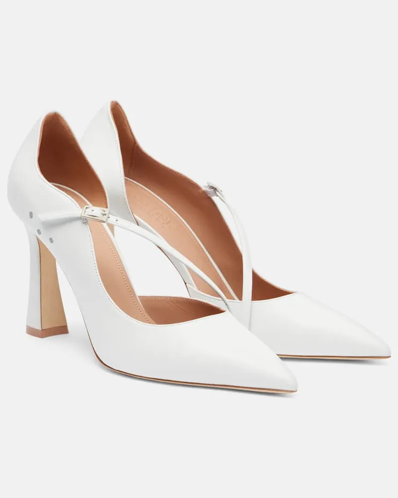 Malone Souliers Pumps Bettina 90 aus Lackleder Weiß