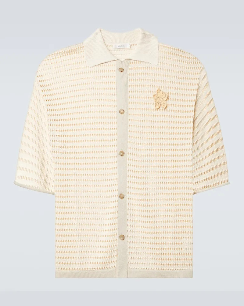 COMMAS Hemd aus Häkelstrick Weiß