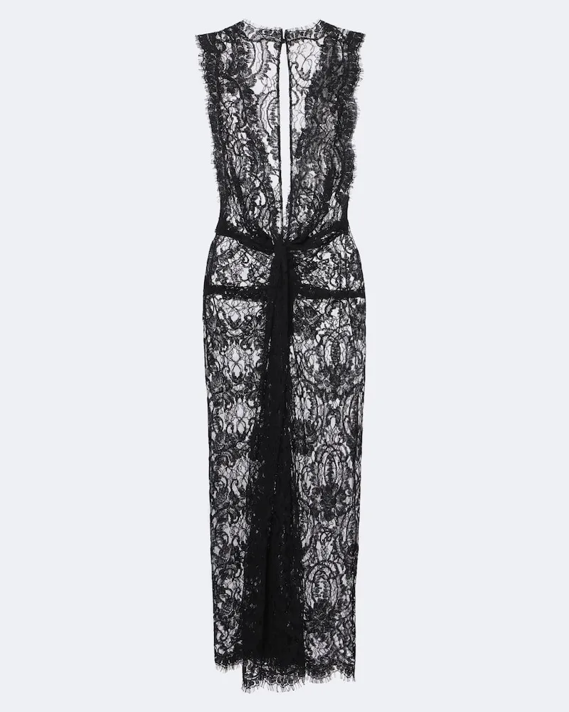 Dolce & Gabbana Midikleid aus Spitze Schwarz