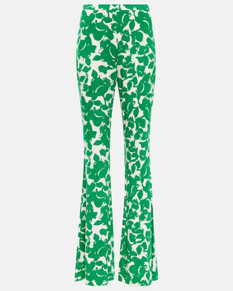 Diane von Furstenberg Bedruckte Schlaghose Brooklyn Grün
