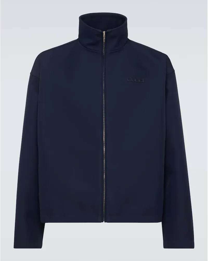 Gucci Jacke aus einem Wollgemisch Blau