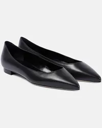 Manolo Blahnik Ballerinas Kietta aus Leder Schwarz