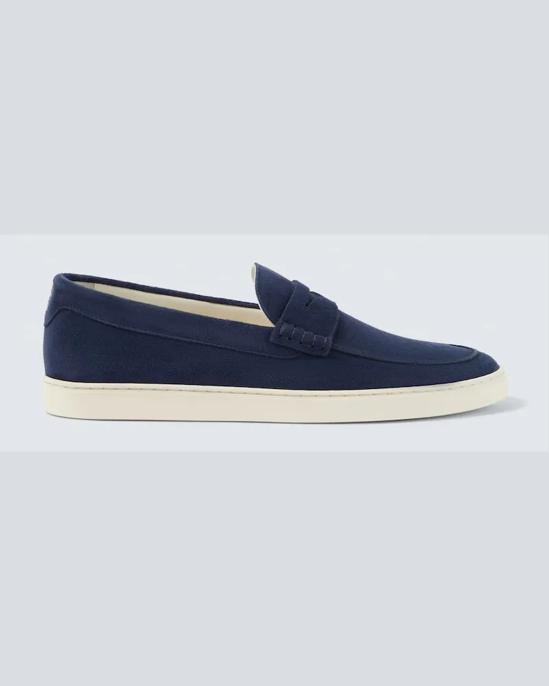 Brunello Cucinelli Slip-Ons aus Veloursleder Blau