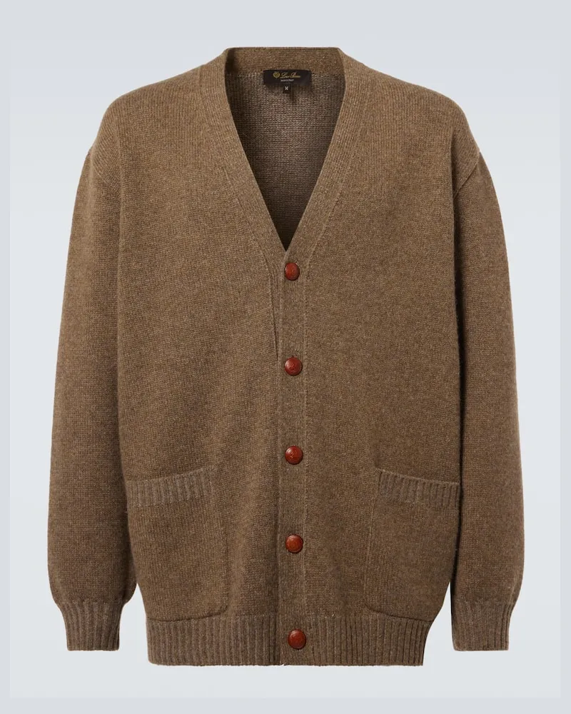 Loro Piana Oversize-Cardigan Pastore aus Kaschmir Braun