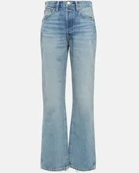 RE/DONE Mid-Rise Straight Jeans Blau