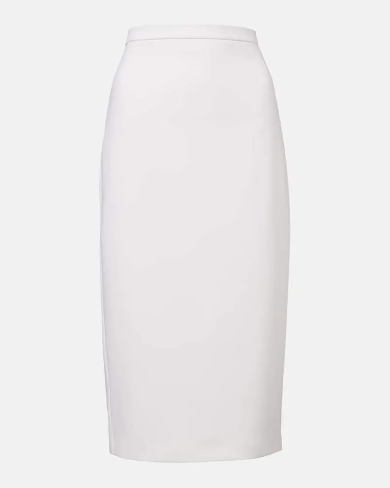 Max Mara Bleistiftrock Otre aus Wolle Weiß