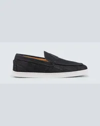 Christian Louboutin Slip-Ons Varsiboat aus Denim Schwarz