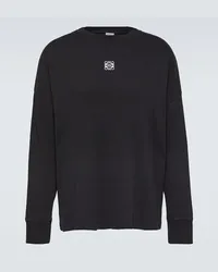 Loewe Sweatshirt Anagram aus Baumwoll-Jersey Schwarz