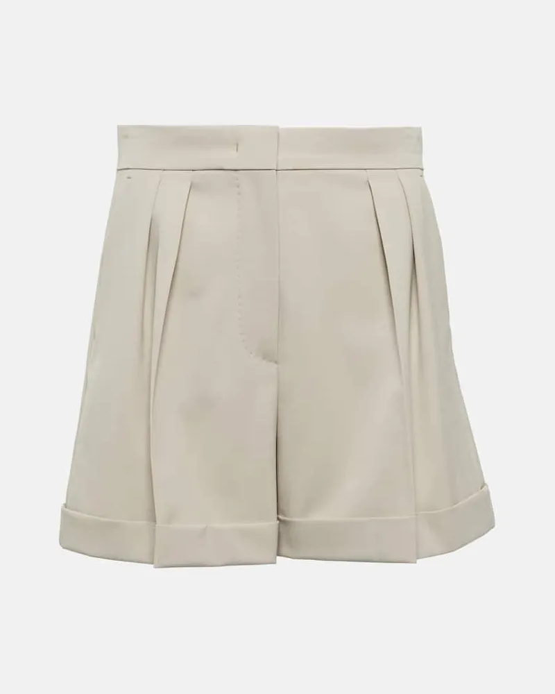 Max Mara Shorts Bormida aus Wollgabardine Beige