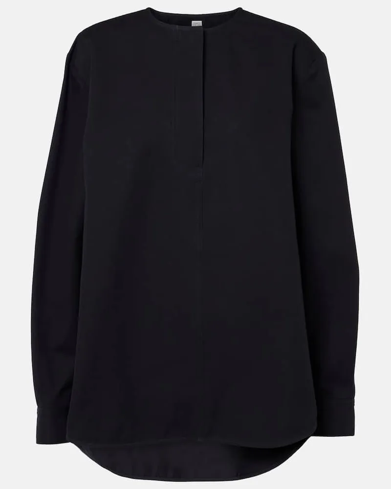 Totême Hemd aus Baumwoll-Twill Blau