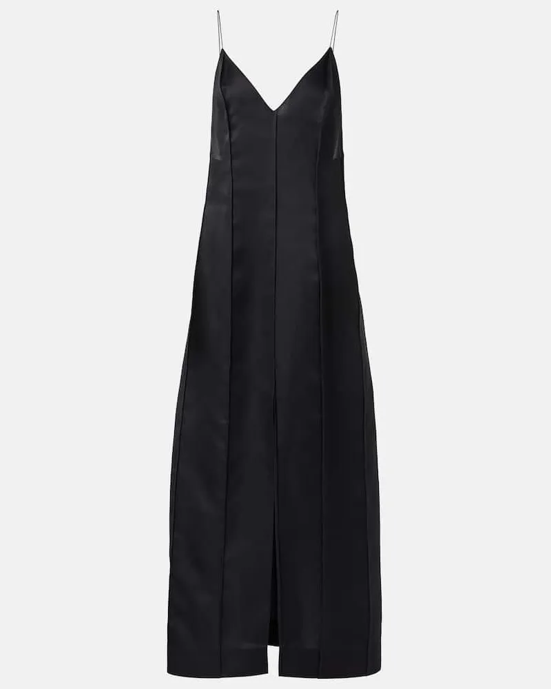 KHAITE Slipdress Tully aus Seide Schwarz