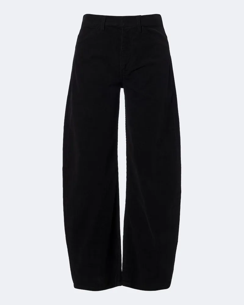 Nili Lotan Barrel-Hose Tribeca aus Cord Schwarz