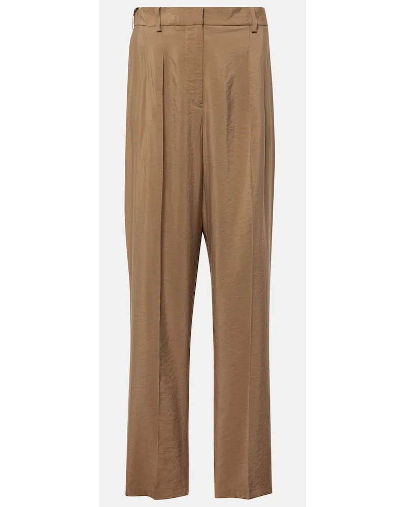Joseph Gerade Hose aus Twill Braun