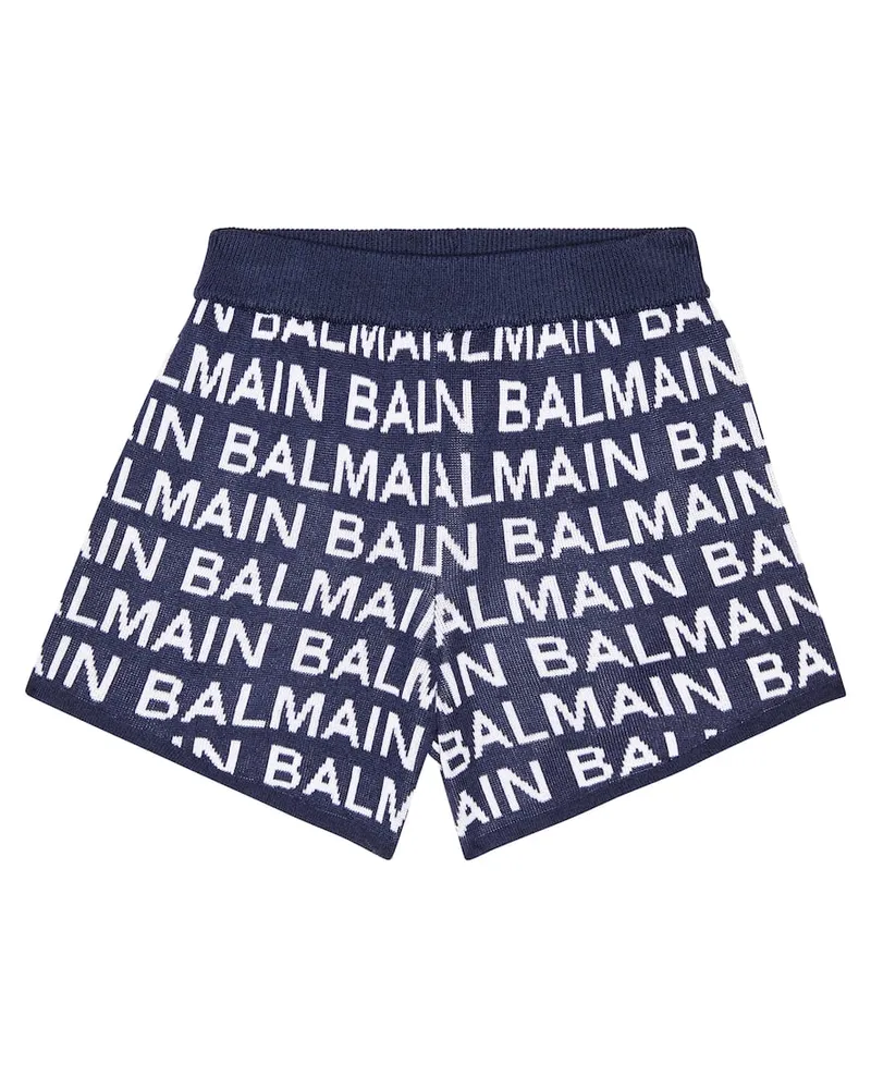 Balmain Shorts aus einem Baumwollgemisch Blau