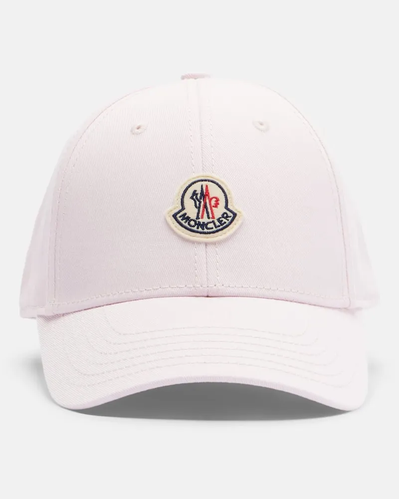 Moncler Baseballcap aus Baumwoll-Gabardine Rosa