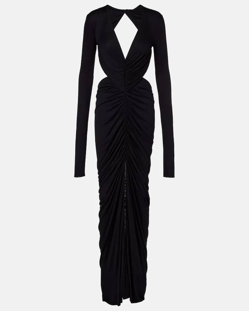 Rick Owens Robe Poppy aus Jersey Schwarz