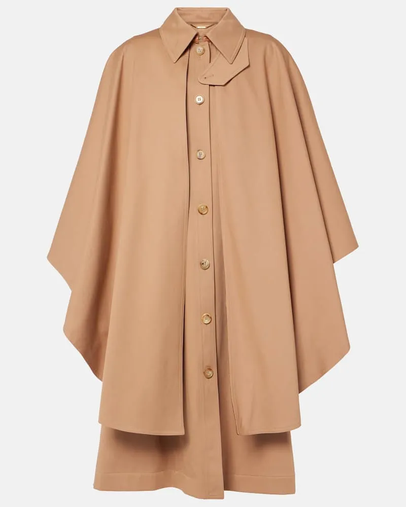 Chloé Chloé Cape aus Baumwoll-Gabardine Beige