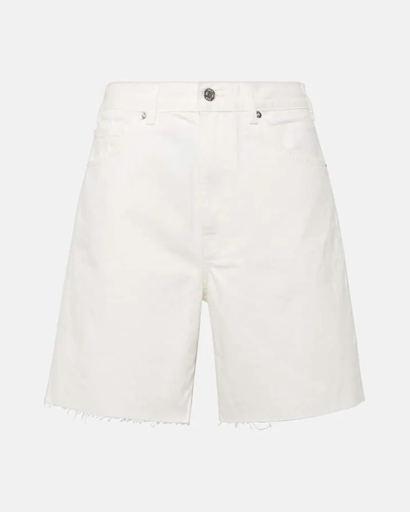 Nili Lotan High-Rise Jeansshorts Russel Weiß