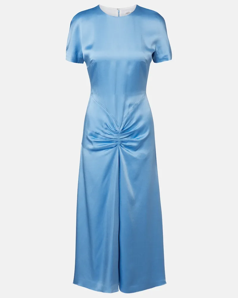 Victoria Beckham Midikleid aus Satin Blau