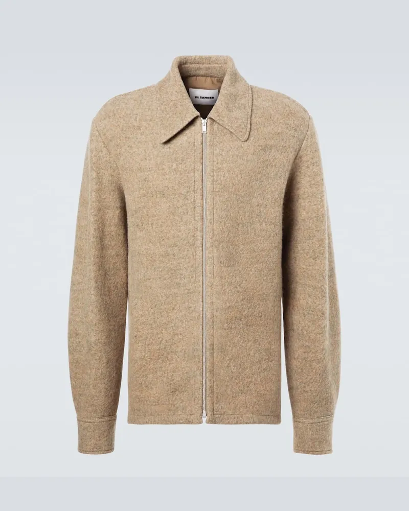 Jil Sander Blouson aus einem Wollgemisch Beige