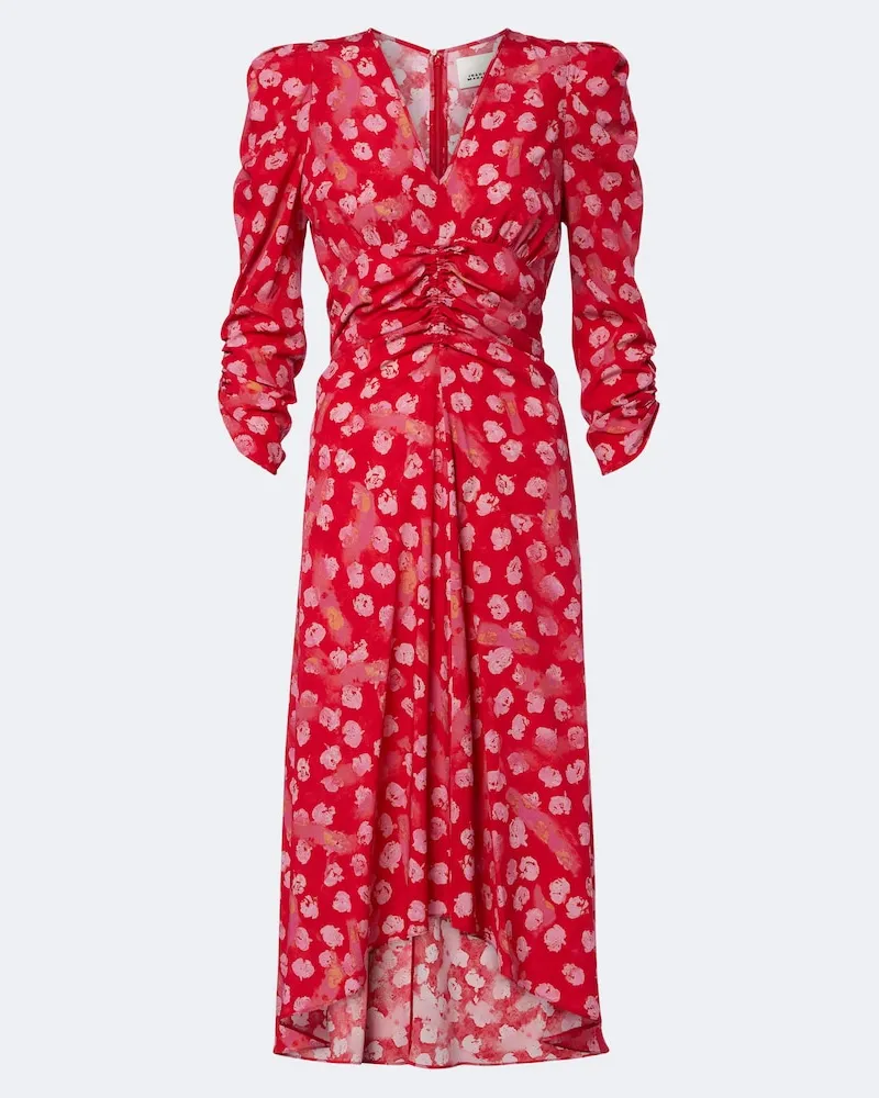 Isabel Marant Midikleid Albini aus einem Seidengemisch Rot