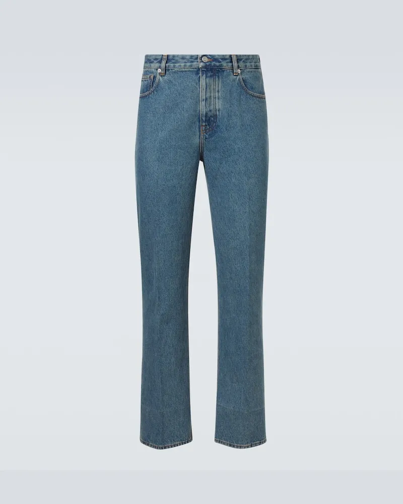 Valentino Garavani Mid-Rise Straight Jeans Blau