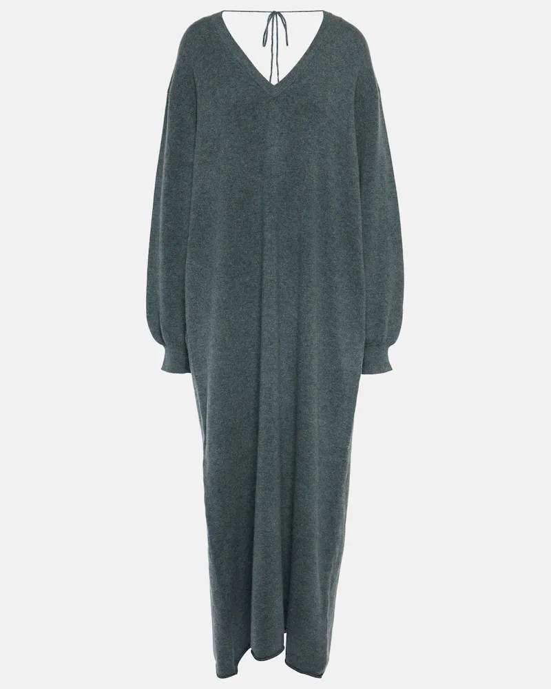 extreme cashmere Maxikleid N°259 Sheba aus einem Kaschmirgemisch Grau