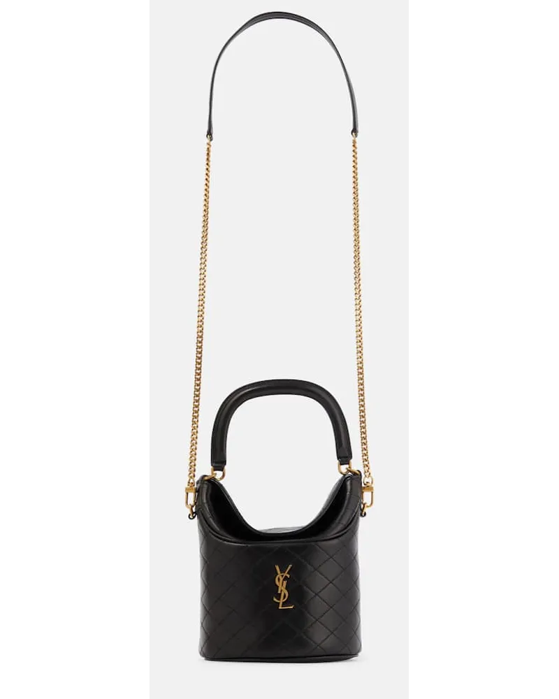 Saint Laurent Bucket Bag Gaby aus Leder Schwarz