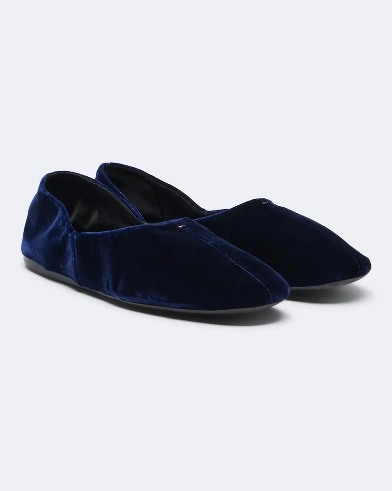 KHAITE Ballerinas Jane aus Samt Blau