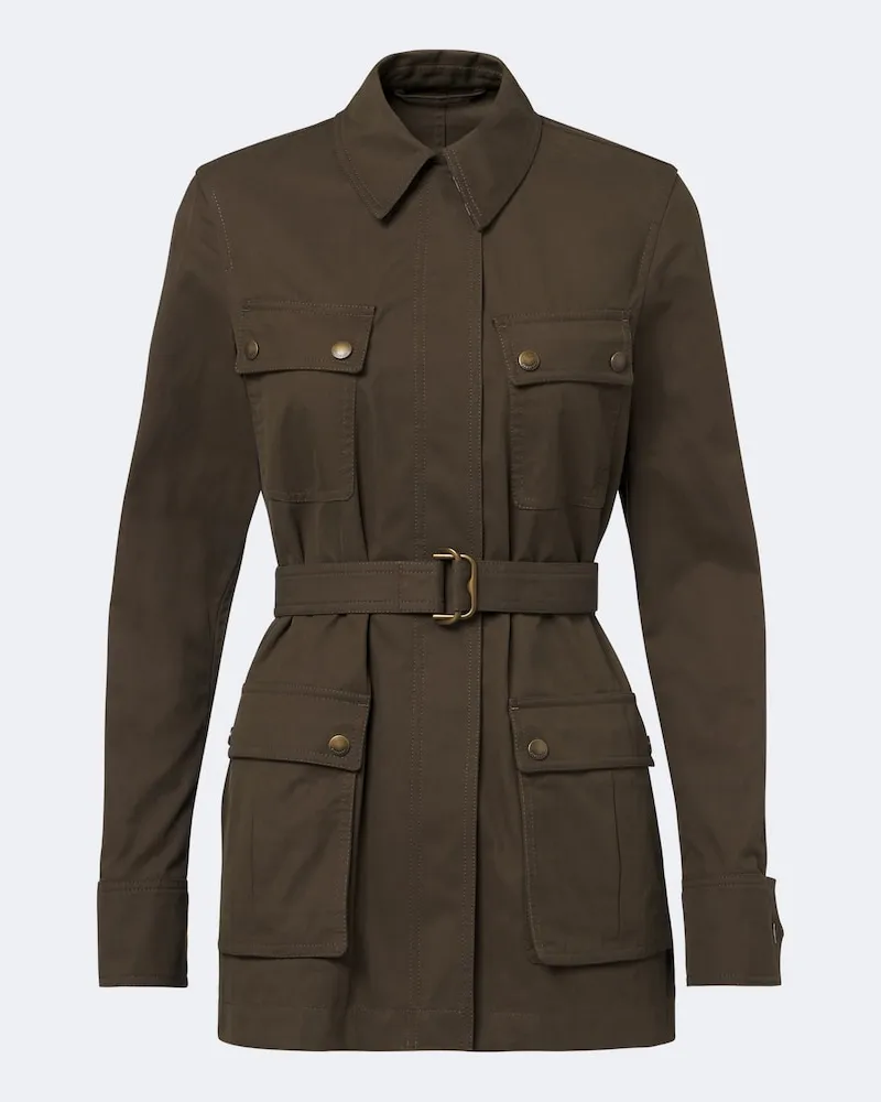 Burberry Jacke Burberry Check aus einem Baumwollgemisch Grün