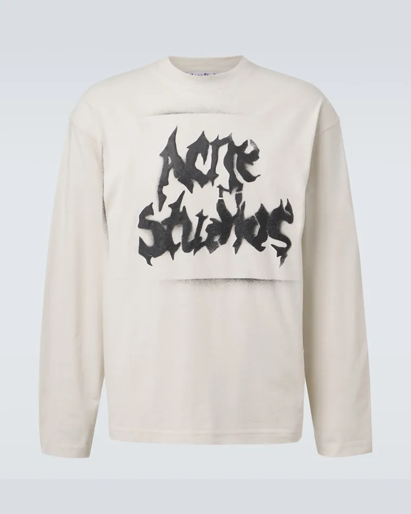 Acne Studios Longsleeve aus Jersey Weiß