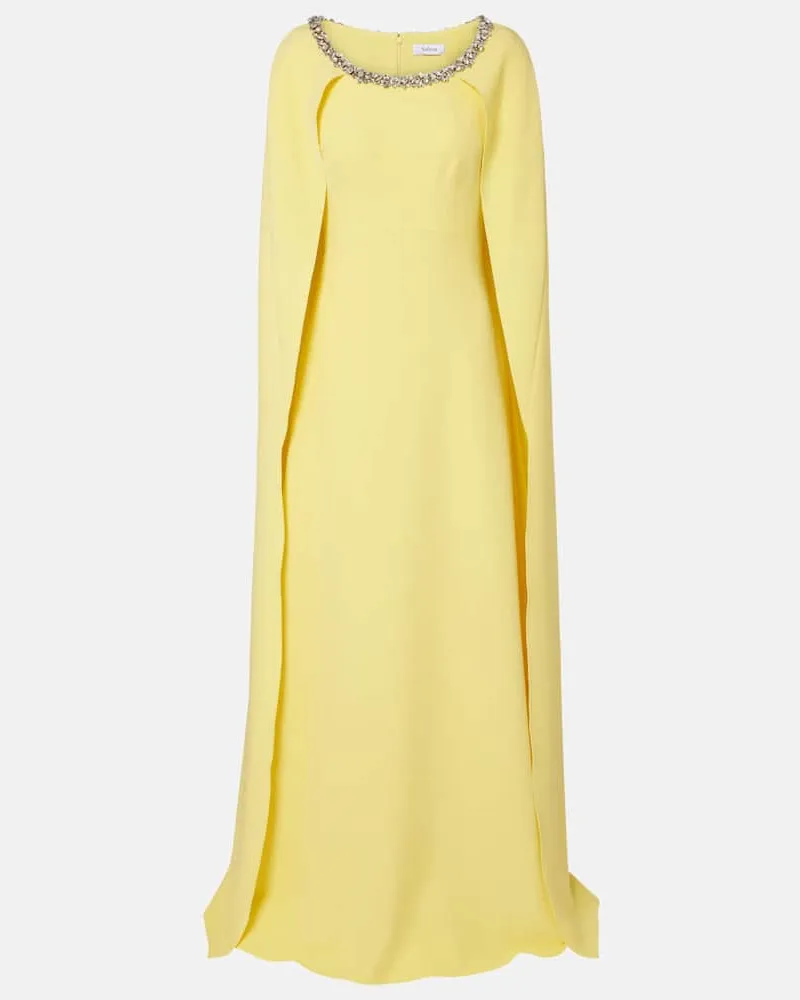 Safiyaa Robe mit Kristallen Gelb