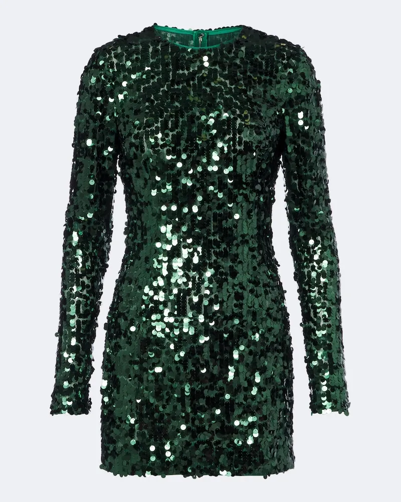 Dolce & Gabbana Minikleid mit Pailletten Grün