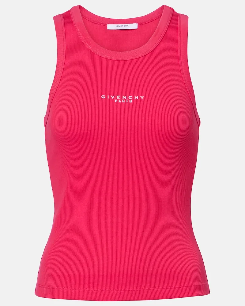 Givenchy Top aus Rippstrick Rosa