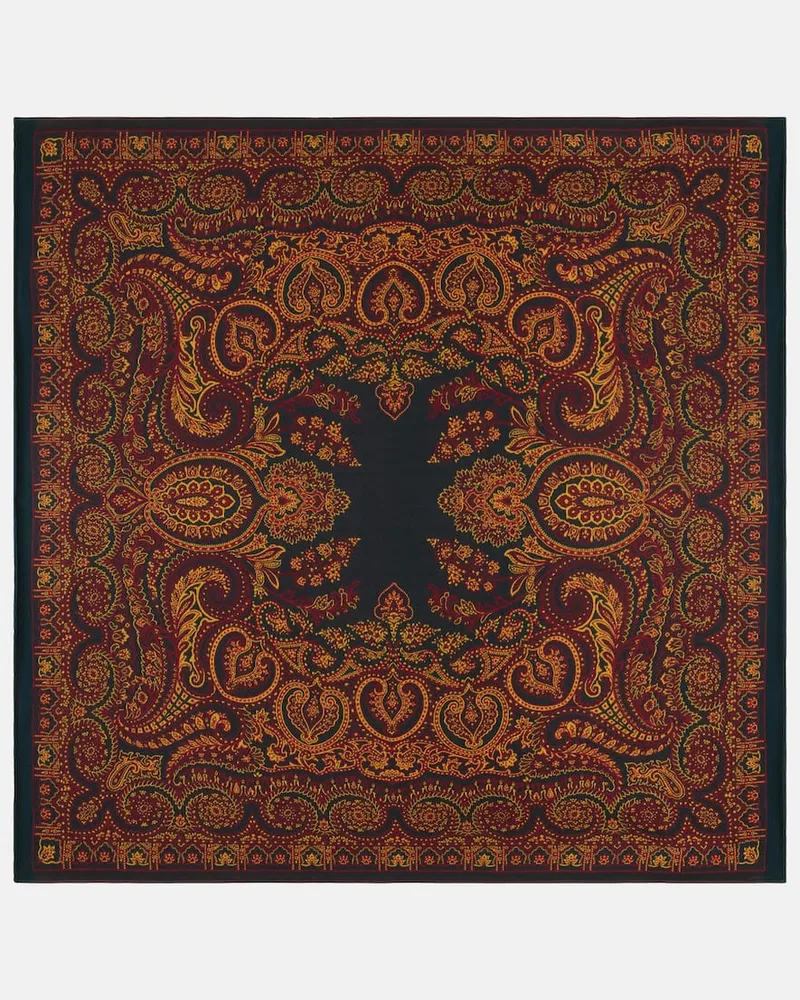 Etro Decke aus einem Wollgemisch Burgund