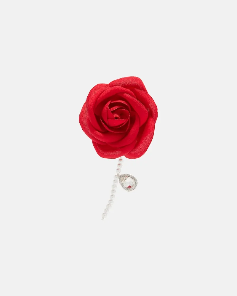 Magda Butrym Verzierter einzelner Ohrring Rot