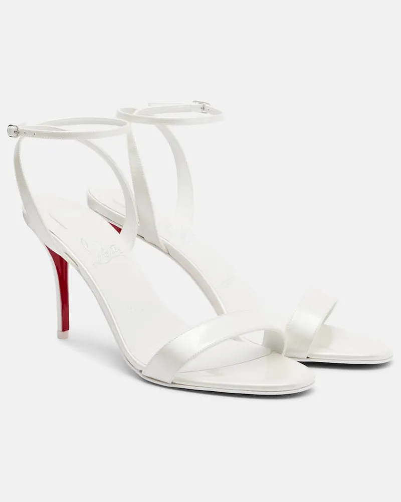 Christian Louboutin Sandalen Miss Z 80 aus Lackleder Weiß