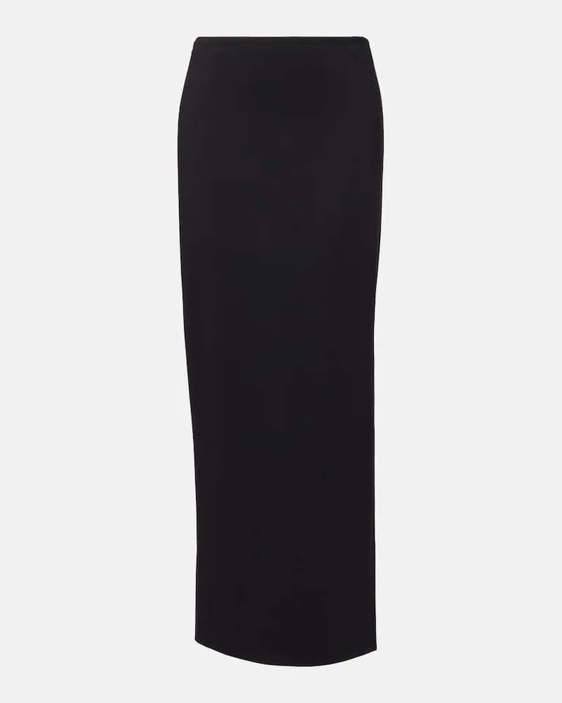 KHAITE Bleistiftrock Lilth aus Crêpe-Jersey Schwarz