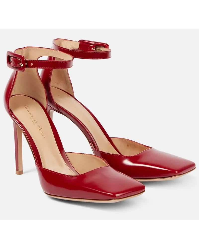 Gianvito Rossi Pumps Casey aus Leder Rot