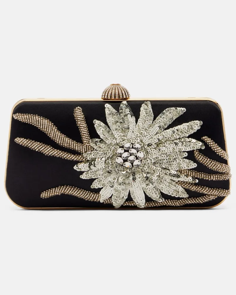 Valentino Garavani Verzierte Clutch Carry Secrets Schwarz