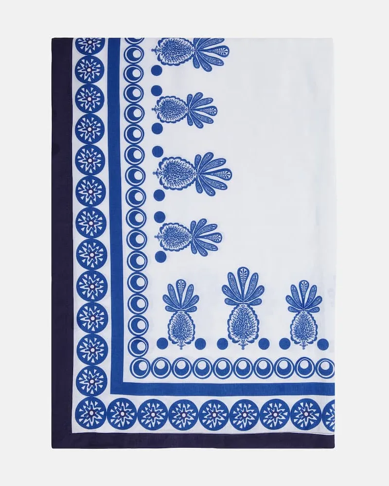 La DoubleJ Tischdecke Big Pineapple Blu Medium Blau