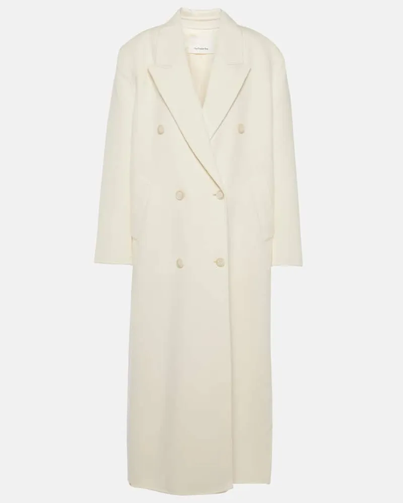 FRANKIE Shop Oversize-Mantel Gaia aus einem Wollgemisch Weiß