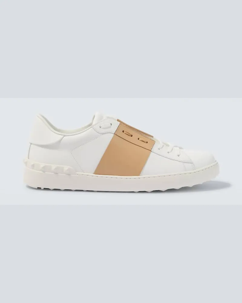 Valentino Garavani Sneakers Open aus Leder Weiß