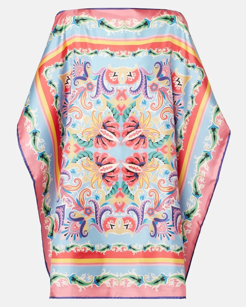 Etro Bedrucktes Top aus Seide Multicolor