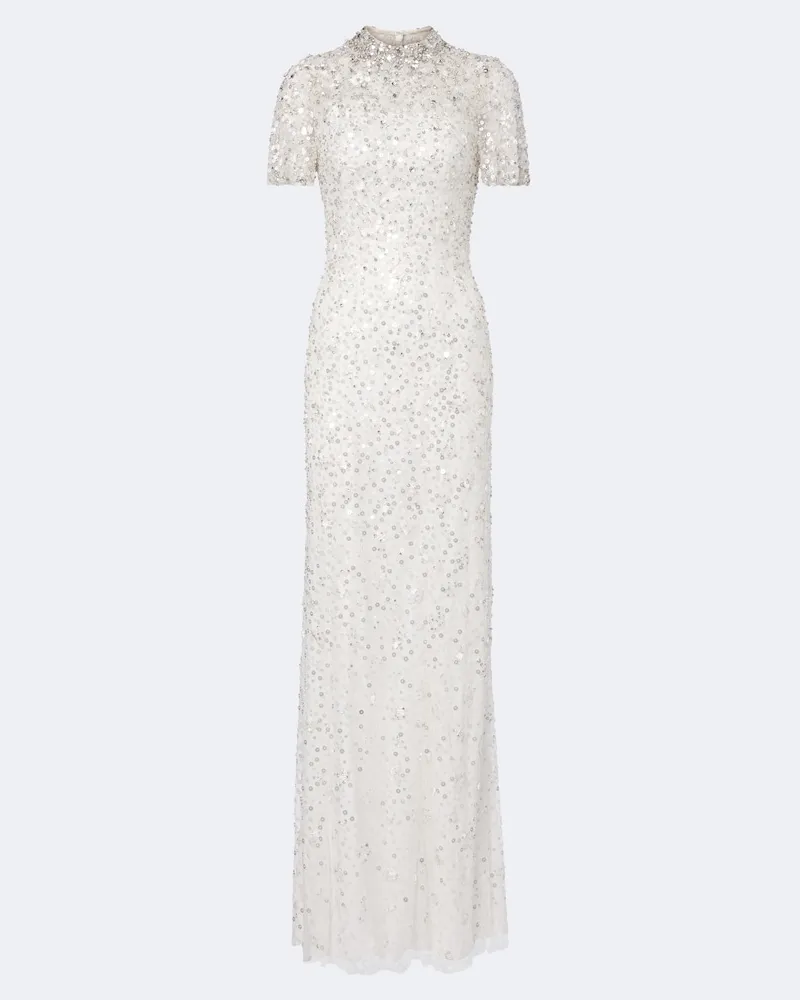 Jenny Packham Verzierte Robe Orchid Weiß