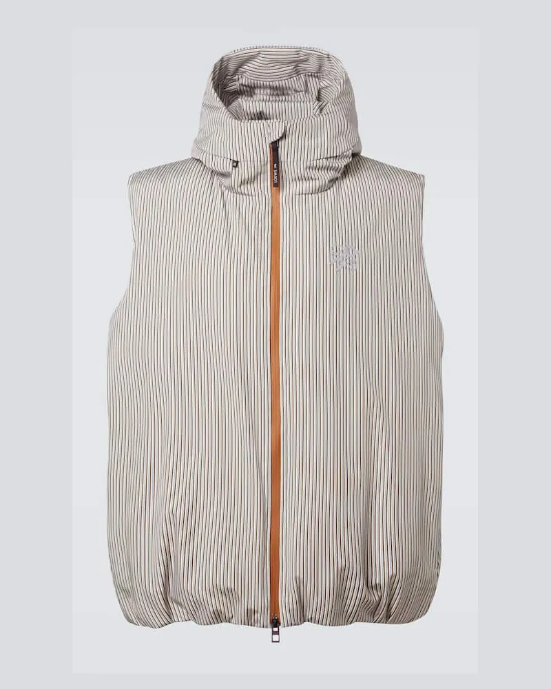 Loewe X On Wattierte Weste Beige