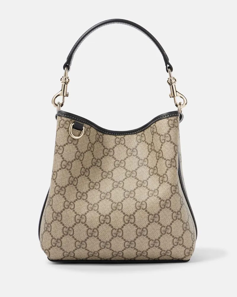 Gucci Tote Bag GG Emblem Mini aus Canvas Nude