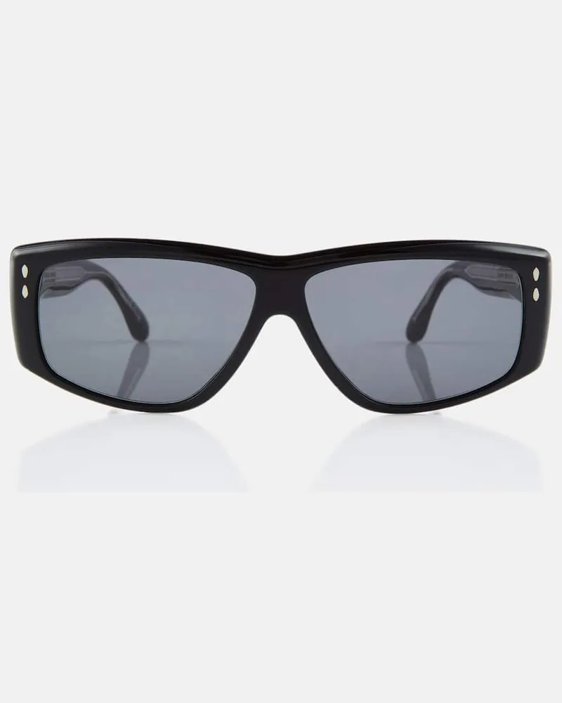 Isabel Marant Eckige Sonnenbrille Schwarz